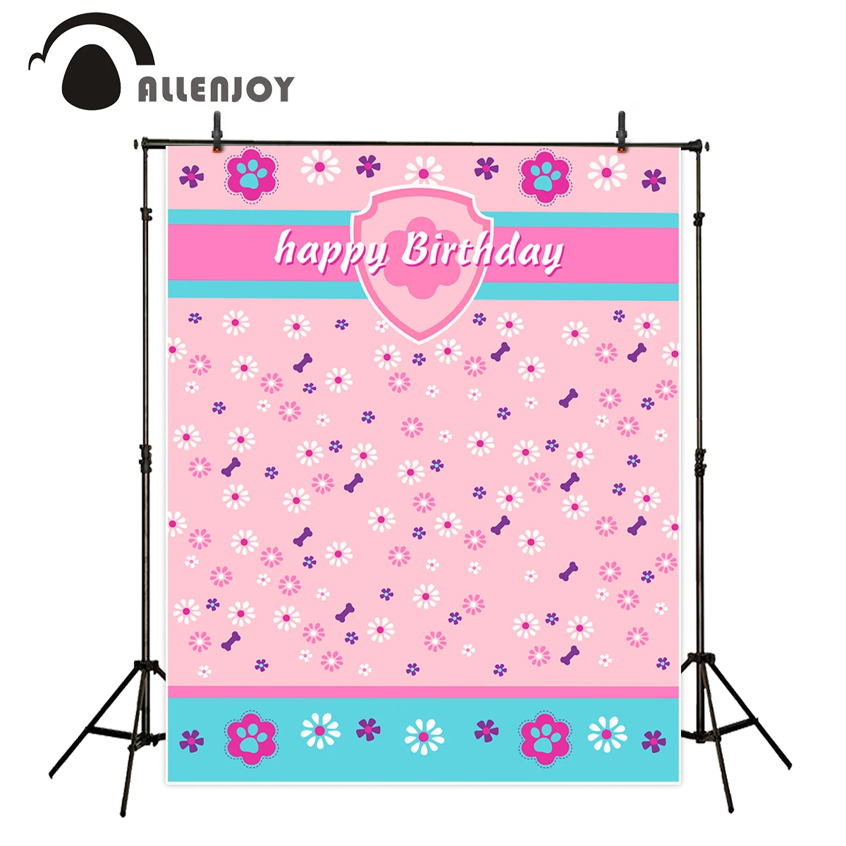 

Allenjoy фоны для фотосъемки день рождения цветок ребенок розовый цветок кости фото фон Виниловый фон для фотосъемки