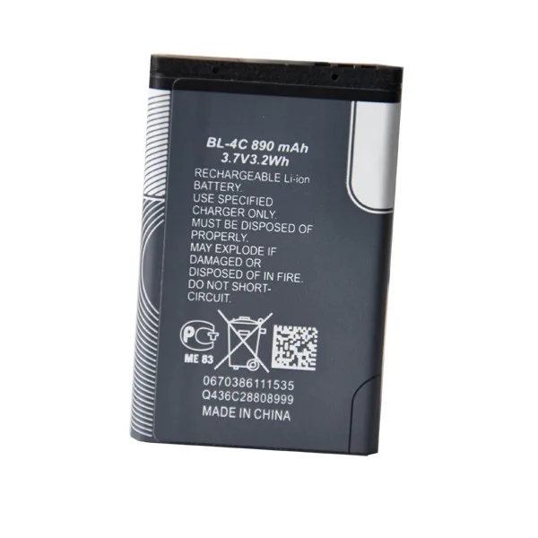 Оригинальный BL 4C 890mAh литий ионный аккумулятор для Nokia 2652 3108 6100 6170 6260 7270 6101 6102