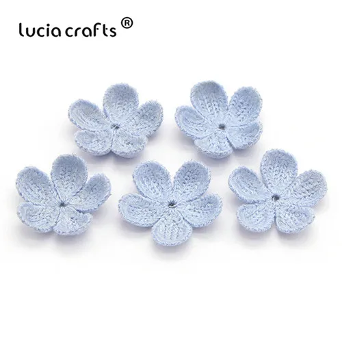 C3 Blue 10pcs 10 шт./13 шт. 35 мм шерстяные цветы Пришивные патчи для домашнего декора вечерние материалы ручной работы аксессуары B0104 - Цвет: C3 Blue 10pcs