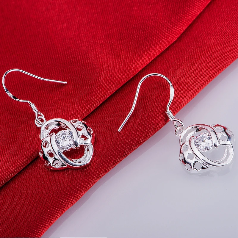 Серьги с серебряным покрытием 925 ювелирные изделия для женщин серебряные серьги