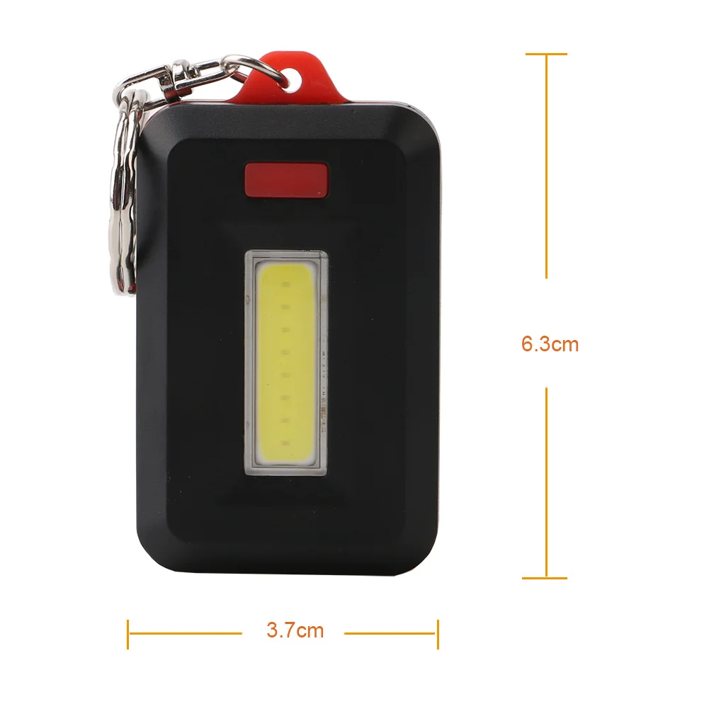 Ультраяркий светодиодный фонарик COB портативный мини с цепочкой для ключей