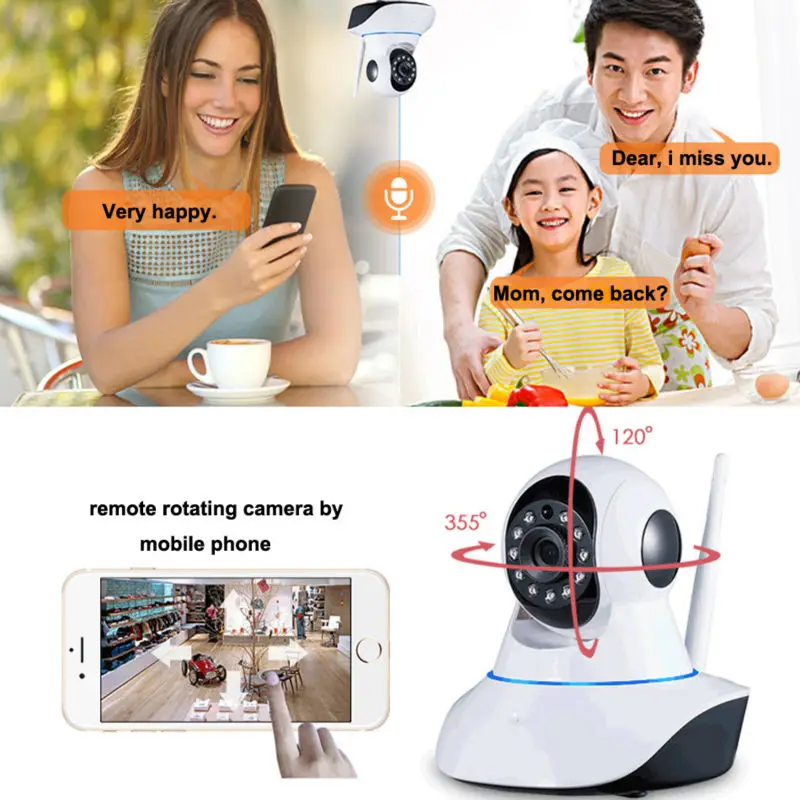Беспроводная IP камера Saful 1080P 2 Мп MWifi CMOS ночное видение H264 ИК датчик движения|wireless