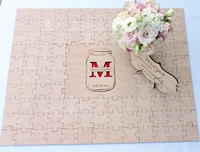 personalize names date wood mason jar wedding guest book puzzle wood puzzle guest book custom wedding guest book puzzle