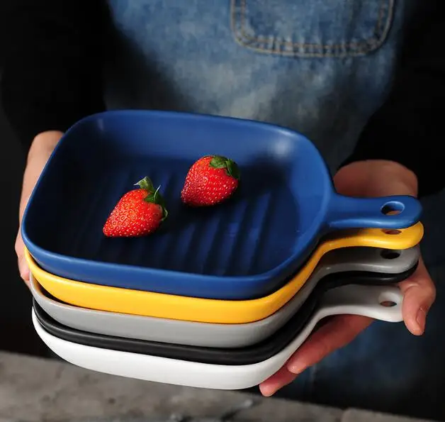 Горячие японском стиле ручка керамическое блюдо завтрак фруктовый десерт