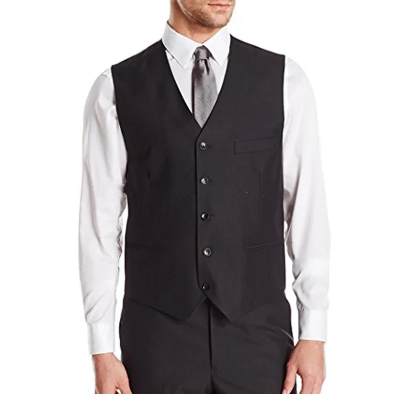 

Black Men Suit Vests Custom Made Wedding Vests High Quality Cheap Groomsmen Suits Formal Men Suit (Only Vest)