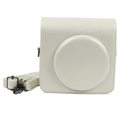 White Чехол для Камеры Funda Instax для Fujifilm Instax квадратная SQ6 мгновенная камера PU кожаные сумки с плечевым ремнем для чехлов Instax SQ6 - Цвет: White