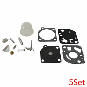 5Set Carb Repair Rebuild Kit for Zama RB-47 (for Poulan WeedEater trimmer)