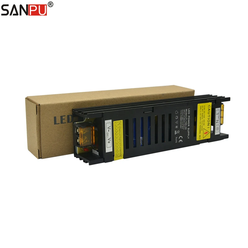 220V AC-DC 24 V 6A постоянного тока светодиодный Питание 150 Вт Светодиодный драйвер постоянного тока 24В постоянного Напряжение светодиодный s трансформатор конвертер 24VDC черный