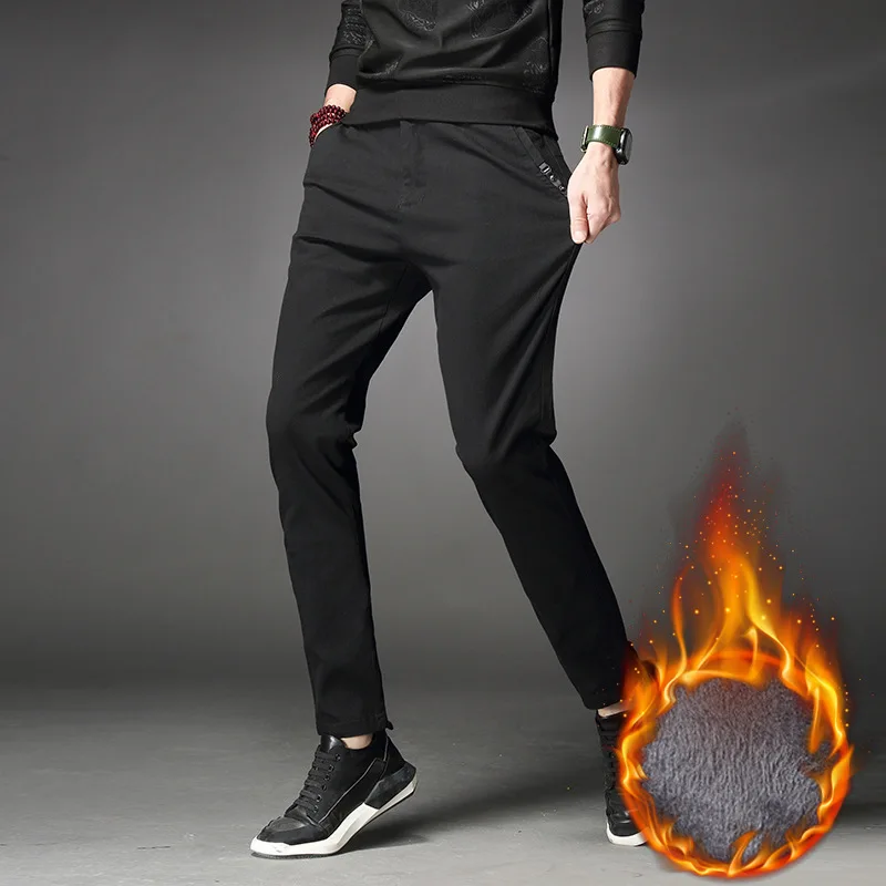 

Брендовые зимние товары MRMT 2022, новые мужские брюки, модные повседневные штаны для мужчин, утепленные однотонные брюки