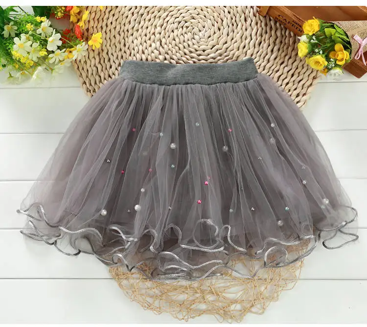 Girls Skirts Wild Treasure Children's Fluffy Skirt Kids Princess Dance Short Summer 2019 Toddler Lovely Pearl | Мать и ребенок