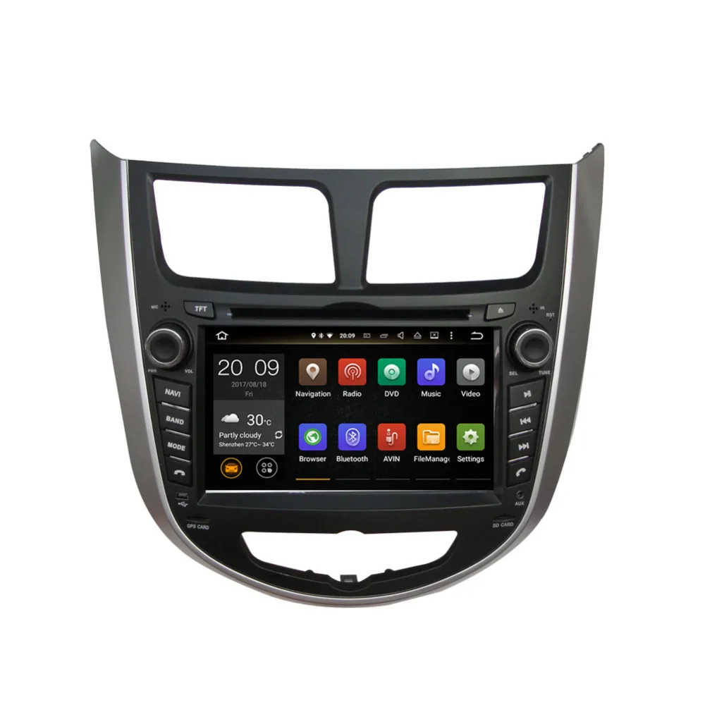 Android 8 0 Восьмиядерный 4 Гб RAM автомобильный DVD мультимедийный плеер для Hyundai