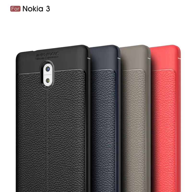 Luxury Soft Cases For Nokia 3 Full Cover Carbon Fiber Smartphone Case Dual SIM TA-1020 TA-1032 Celular Coque |