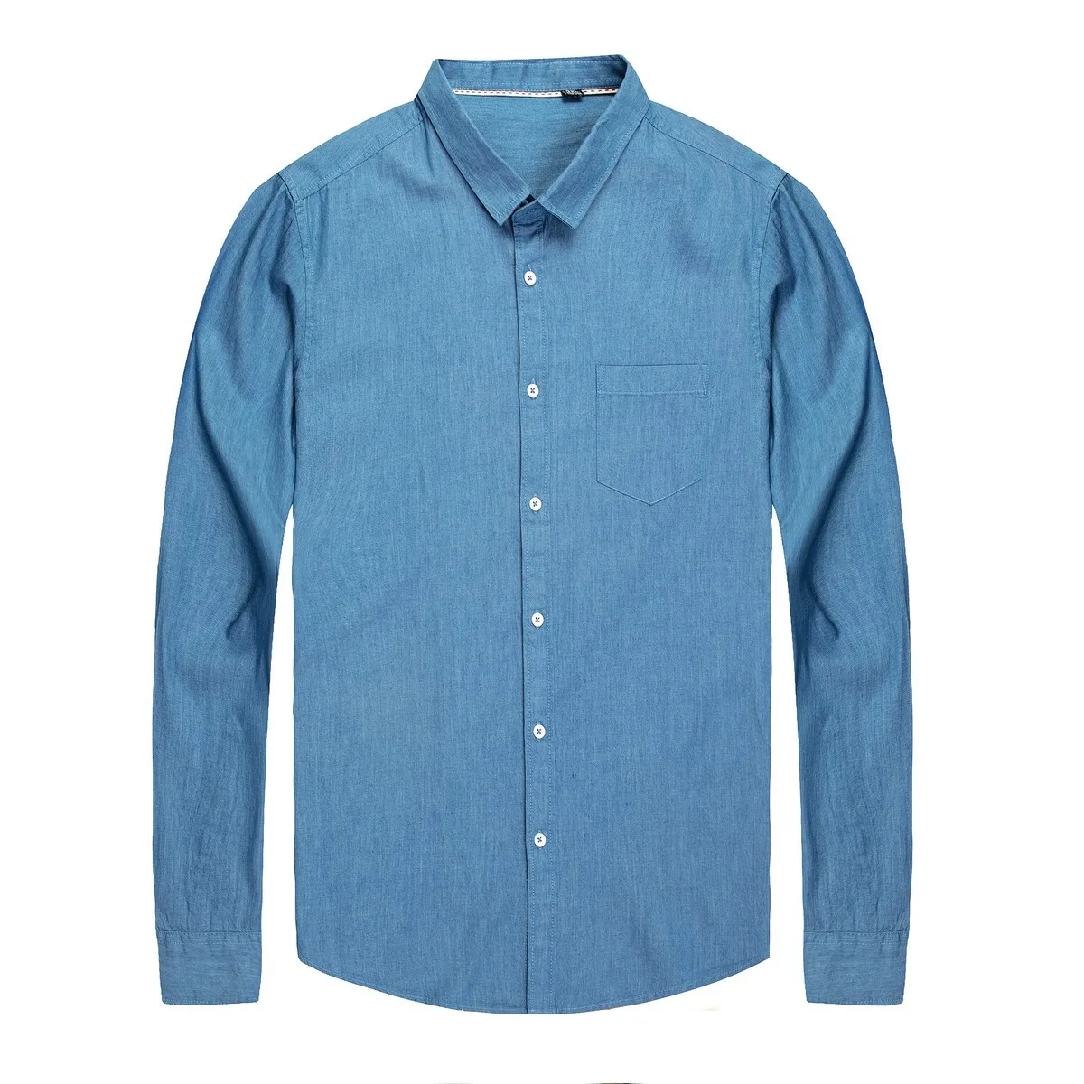 Hot Sale Denim Shirt Men Plus Size Clothing 8XL 7XL 6XL 5XL 4XL Man Shirts High Quality Long Sleeve Cotton Casual | Мужская одежда