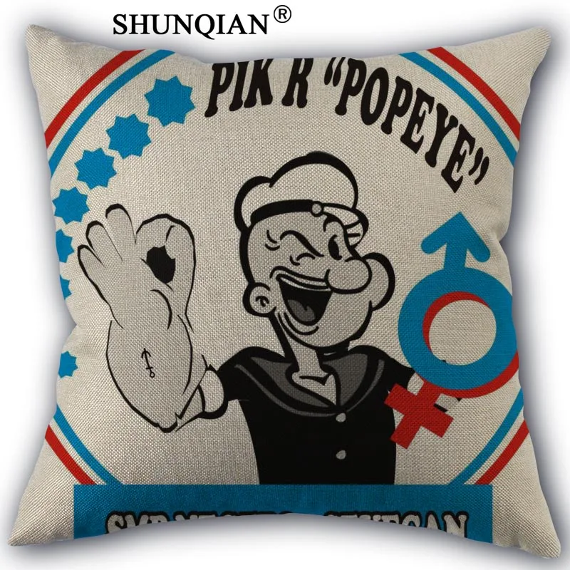 Pillowcase Новое поступление popeye пользовательские хлопок Наволочки на молнии заказ Наволочка более Размеры пользовательские ваш образ подарок - Цвет: Pillowcase