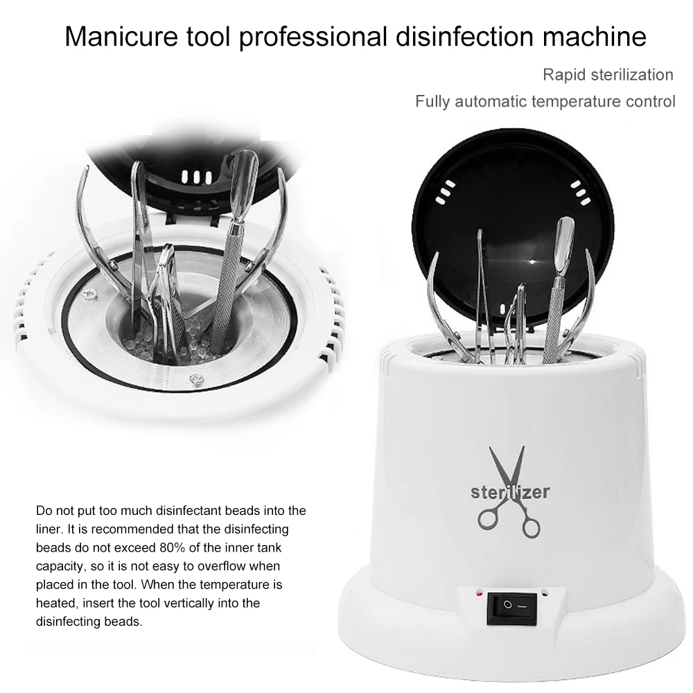 

Drop Ship Nail Art Sterilizer High Temperature Manicure Nails Accessories Mini Disinfect Beads Nail Equipment