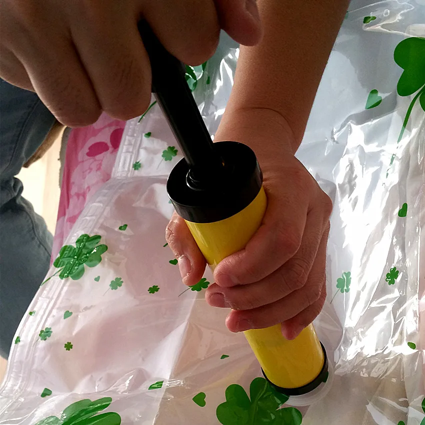 Уплотненный пластиковый Вакуумный компрессионный мешок типа клевера для тряпки