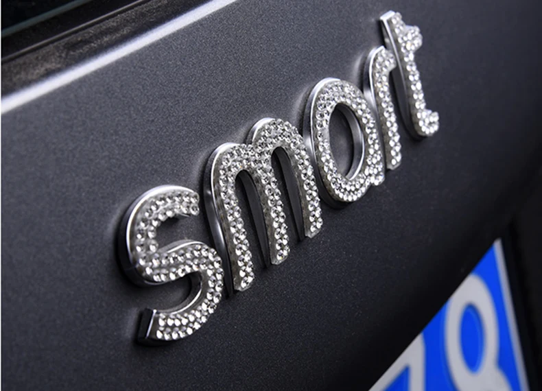 Наклейка на автомобиль с буквенным логотипом для Smart 453 451 Fortwo Forfour, блестящая наклейка на хвост автомобиля, наклейка на кузов, декоративные аксессуары, модель автомобиля