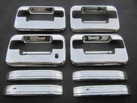 chrome door handle covers without keypad wo psg keyhole for 2004 2014 ford f 150 4 doors