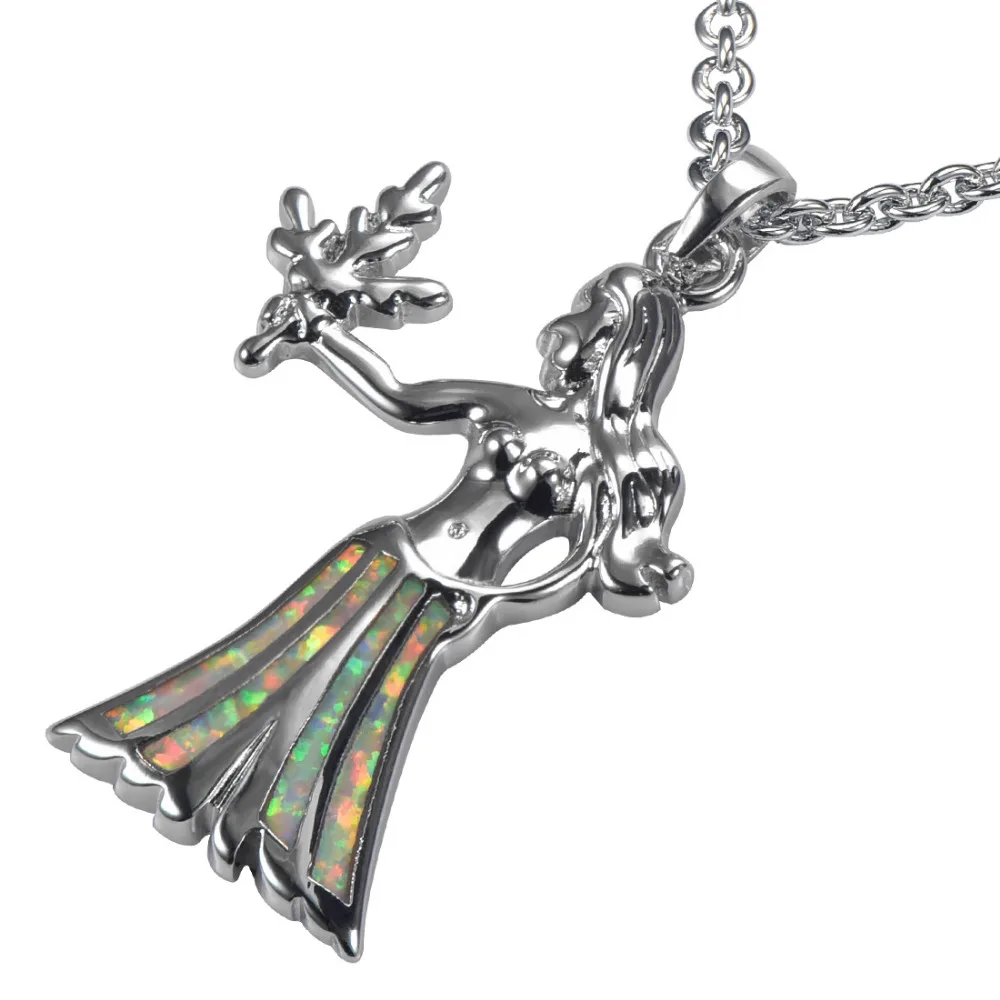 

White Fire Opal 925 Sterling Silver Pendant P211
