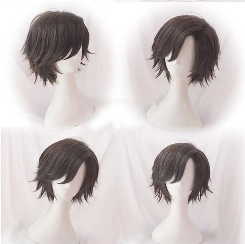 

Game Mystic Messenger Jumin Han Cosplay Wigs Short Dark Brown Heat Resistant Synthetic Hair Wig + Wig Cap