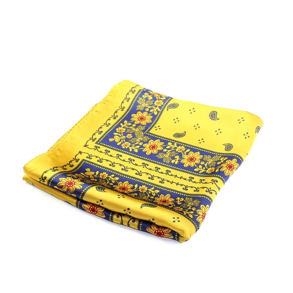 

Paisley Bandana Men Floral Square Silk Scarf Satin Winter Scarves For Women Printed Pastel Black Ladies Decorative 70cm x 70cm