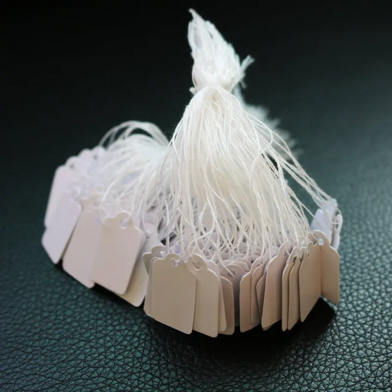 

2500PCS Paper Label Tie String Price Tag Tags Display 23*13mm