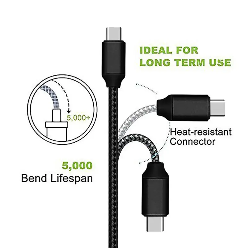 0 25 M 1 м 2 3 Плетеный USB Тип C данных Зарядное устройство кабель синхронизации для Nexus