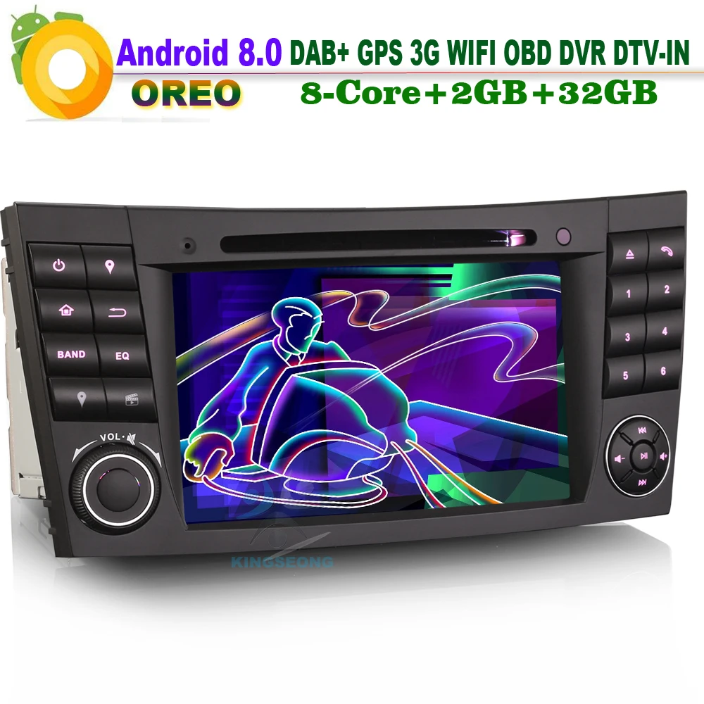 Android 8 0 головное устройство DAB + Радио CD OBD DTV Wifi DVR Автомобильный GPS плеер для Mercedes E