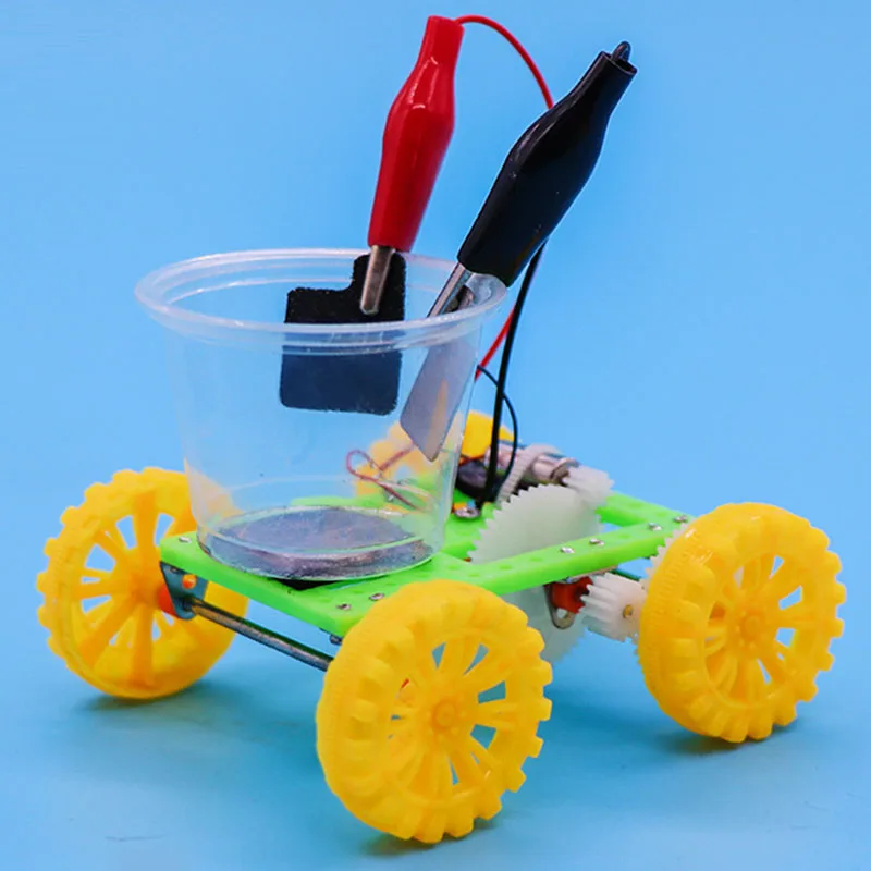 DIY Наука Гизмо Физика Эксперимент соленой воды мощность автомобиль Дети Ручная головоломка собранные игрушки физика обучающие материалы