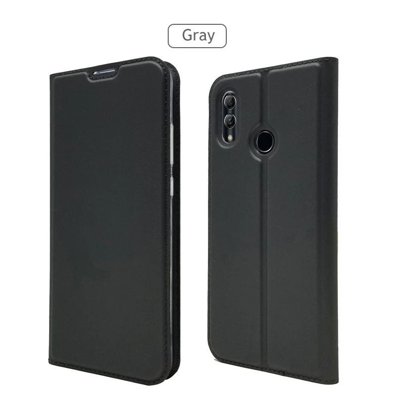 Gray Huawei P Smart чехол, флип-кошелек, кожаный чехол P smart+ Plus, чехол, откидная крышка для huawei P Smart Plus, чехол для телефона s - Цвет: Gray