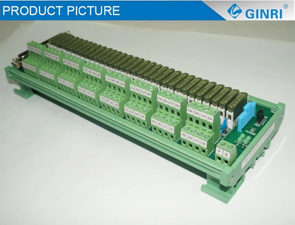 GINRI JR-F32PC-F-Q/24VDC 32 канальный релейный модуль с разъемом plc | Обустройство дома