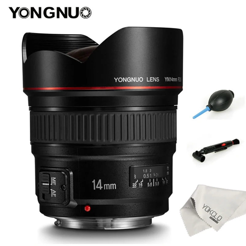 Ультраширокоугольный объектив камеры YONGNUO YN14mm F2.8 AF Автофокус 2 Асферические