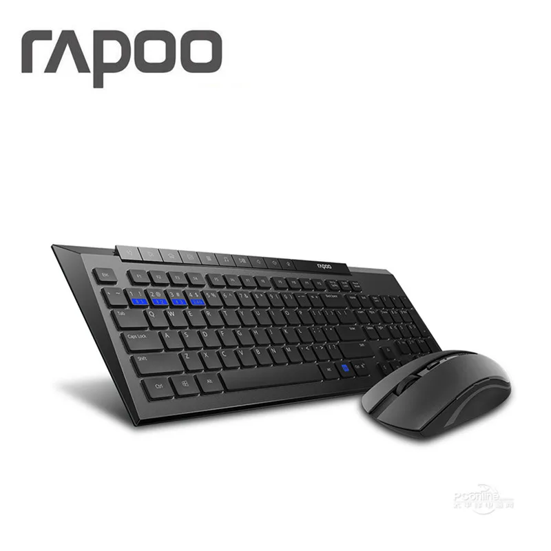 Rapoo мультимедиа беспроводная клавиатура мышь комбо с модным ультра тонким Whaterproof