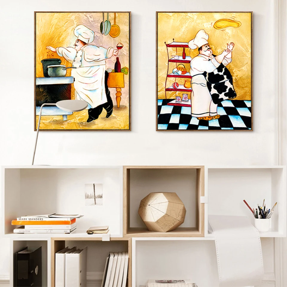 Современный дом принты картины Nordic Творческий шеф повара фото стены модульная