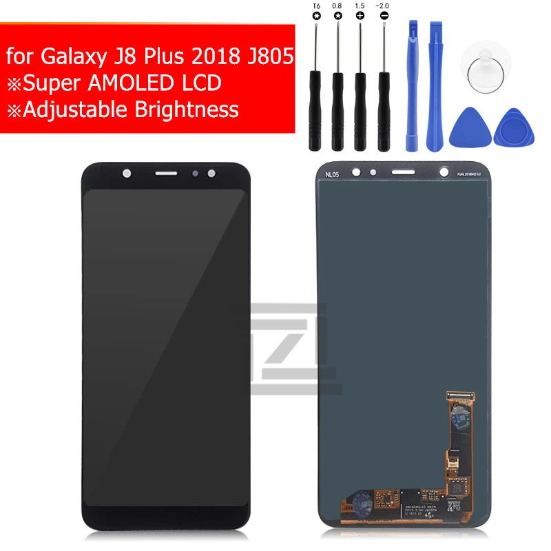 Для Samsung Galaxy J8 Plus 2018 ЖК дисплей сенсорный экран дигитайзер для J805 запасные части ремонта|Экраны мобильных