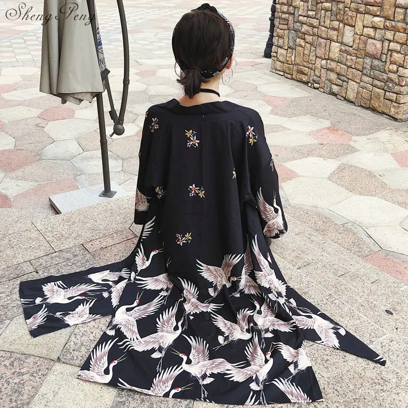 Традиционное японское кимоно традиционное платье корейское юката V891 | - Фото №1