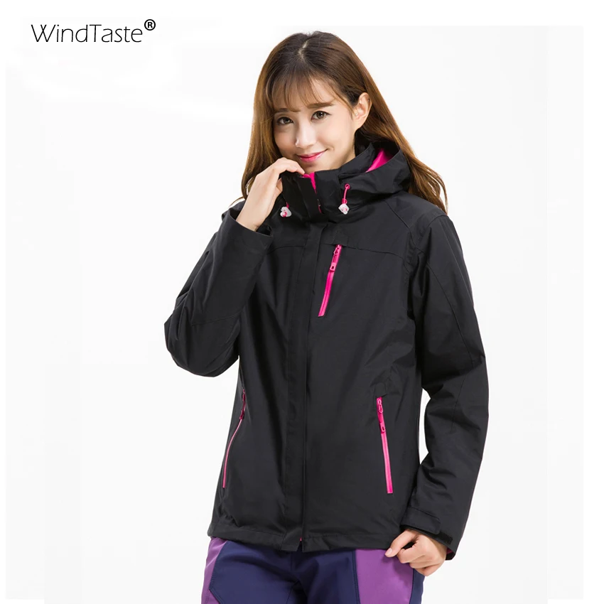 WindTaste женская зимняя флисовая куртка из 2 предметов для походов на открытом