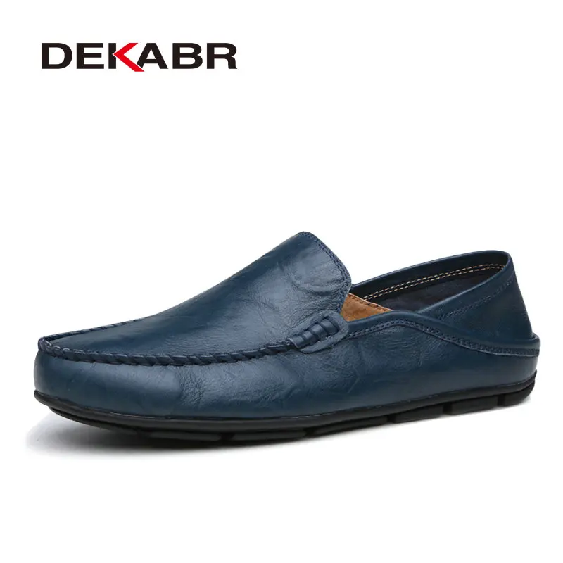 01 Blue Green Мужские кожаные туфли на плоской подошве DEKABR, желто-коричневая кожаная дизайнерская удобная повседневная обувь ручной работы, с мягкой подошвой, размеры 38-46, лето - Цвет: 01 Blue Green