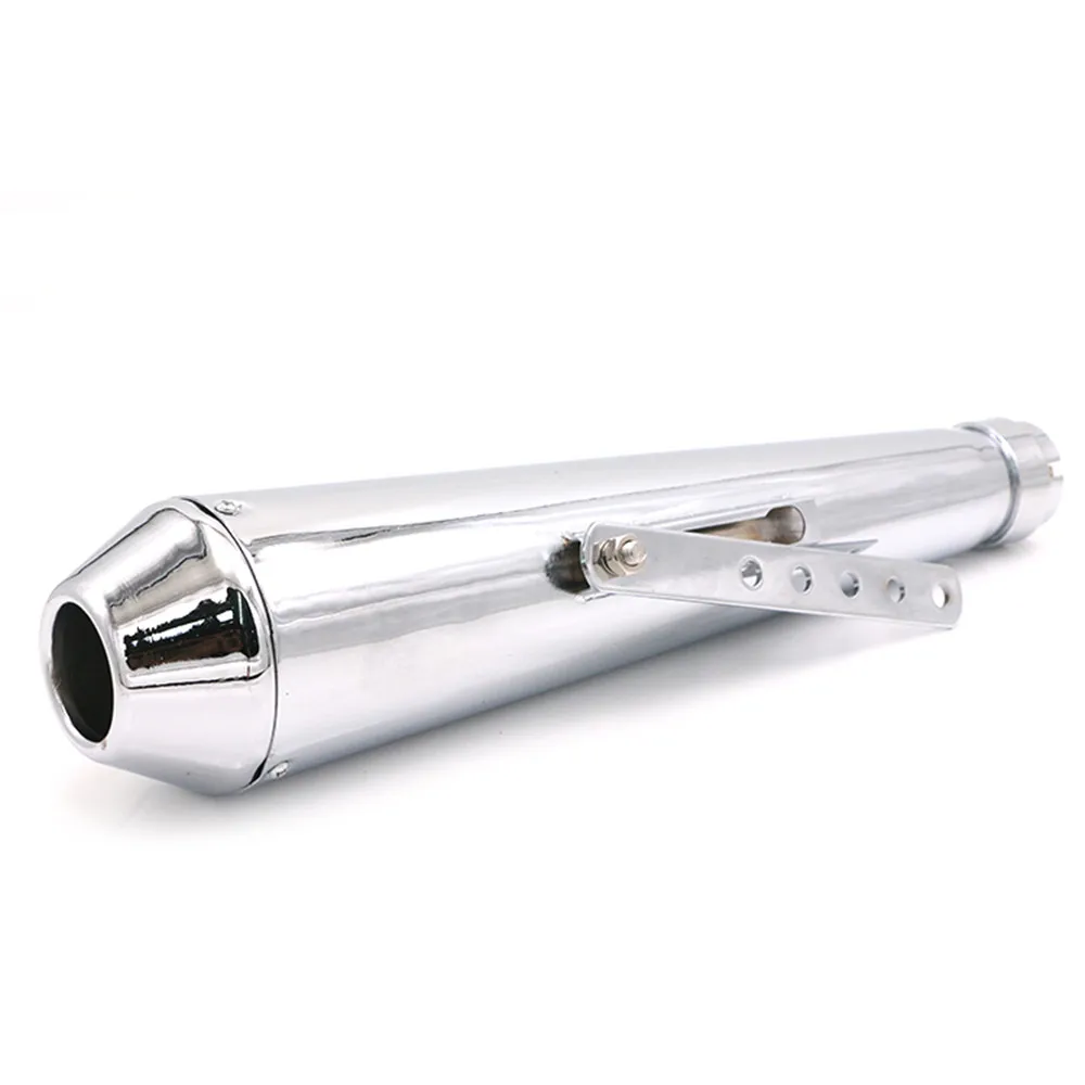 Универсальный 39 46 мм Ретро Гальванопокрытие хромом глушитель выхлопной трубы