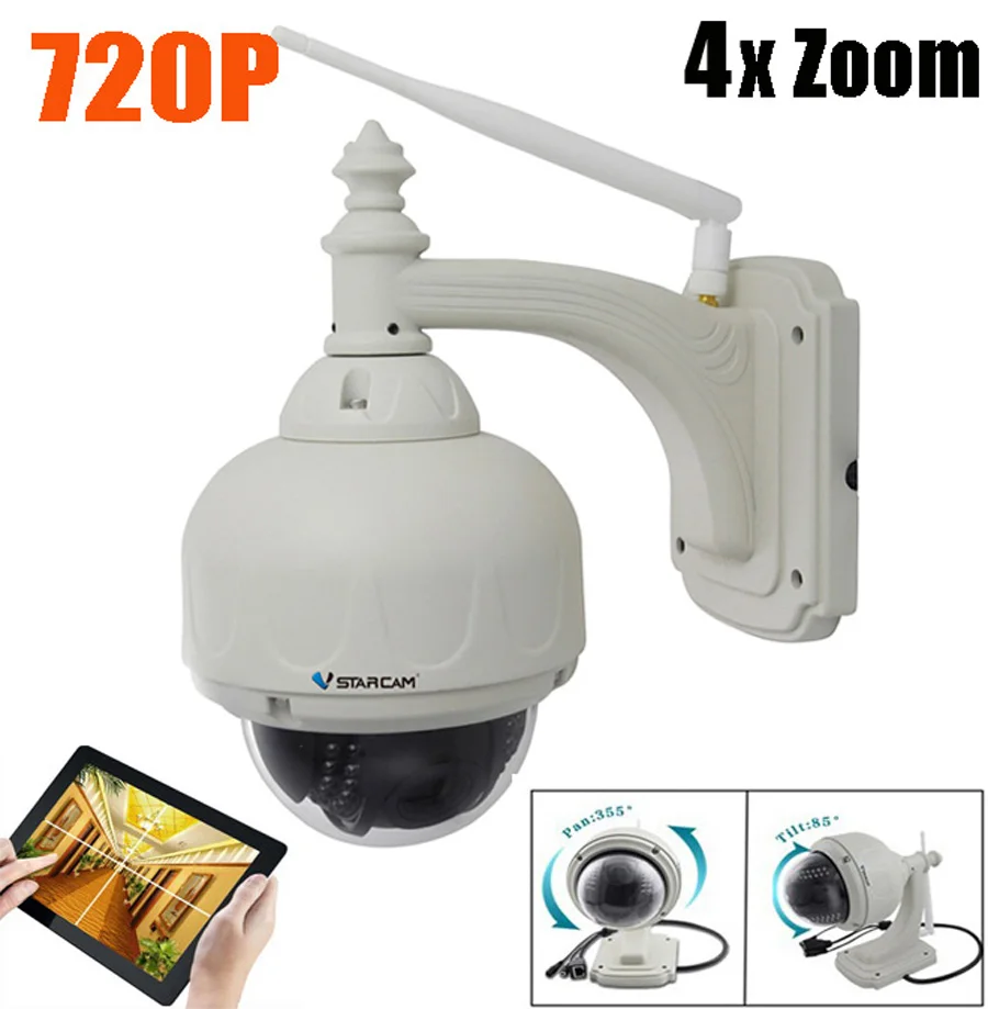 Vstarcam C33 X4 720P HD 2 8 ~ 12 мм 4X зум Onvif инфракрасный Беспроводной WI FI открытый