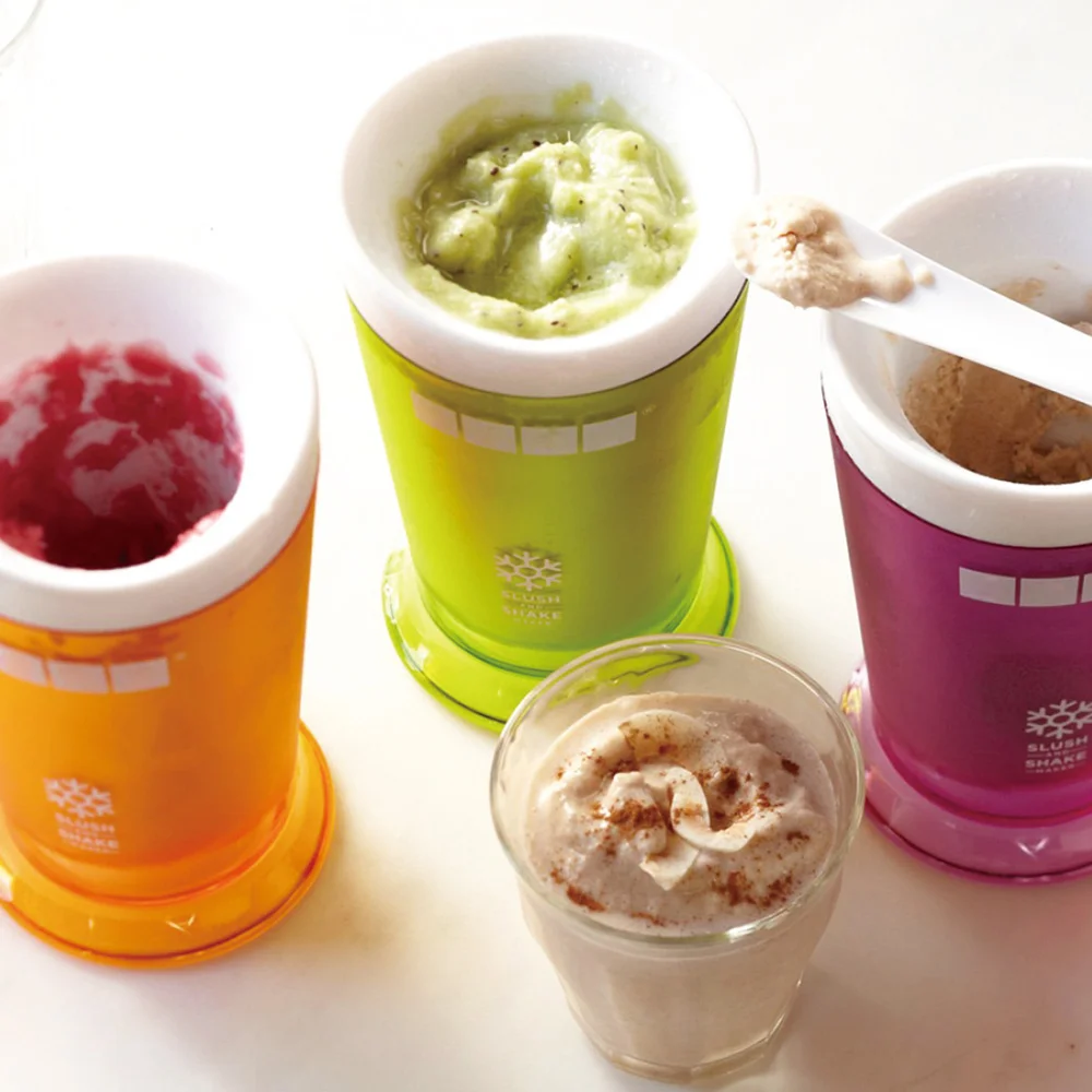 Многоразовый молочный коктейль смузи Slush Shake Maker чашка Мороженое Форма для заморозки эскимо чайник чашки с мороженым Ложка мороженого