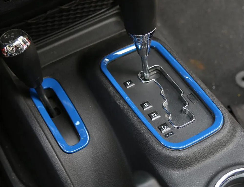 MOPAI Car Interior Gear Shift Knob Panel Cup Holder Decoration Cover Stickers for Jeep Wrangler 2011+ Car Accessories Styling