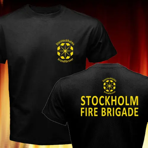 Швеция Storstockholms Brandforsvar Стокгольмская пожарная бригада 2019 Мужская мода мультяшный