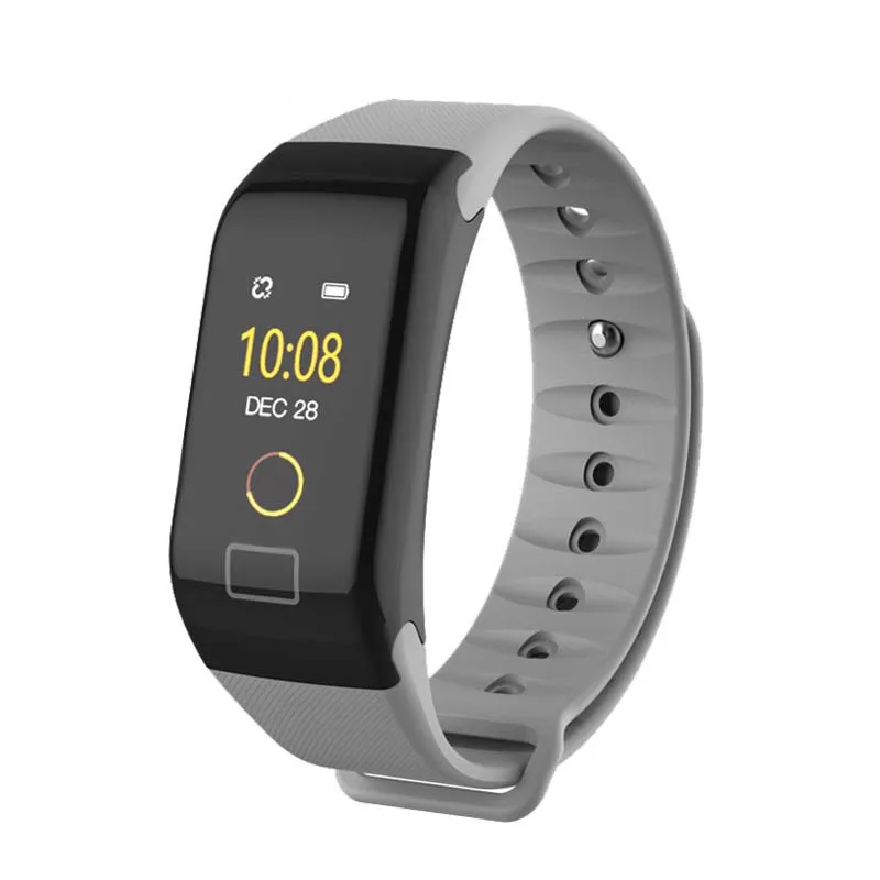Серый Спортивный Браслет-браслет для Blackview BV6800 Pro BV5800 pro BV9500 BV9600 Pro телефон сообщение напоминание скорость времени ремешок Смарт-часы - Цвет: Серый