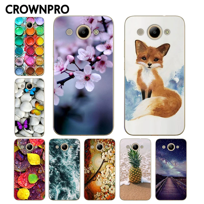 CROWNPRO для huawei Y3 чехол Чехол CRO-L22 мягкий силиконовый TPU Y3 чехол s Телефон задняя крышка Защитная Для huawei Y3 Fundas