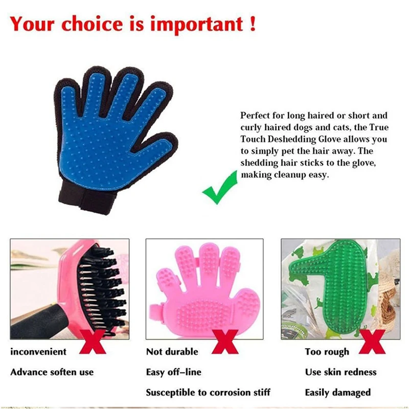 Силиконовые Pet Кисть перчатки Deshedding нежный эффективная ПЭТ Уход за лошадьми