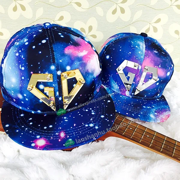 Hot Bigbang G-dragon GD Snapback Baseball Caps galaxy Star Sky Hat Galaxy Unisex Hip-hop Peaked Casual Outdoor | Аксессуары для