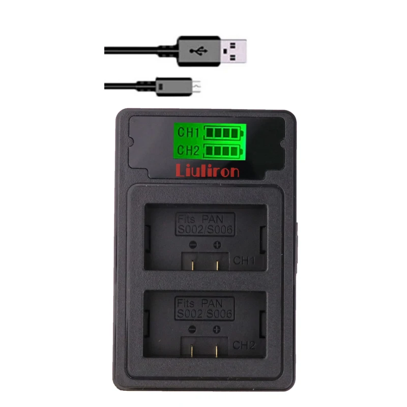 charger only CGA-S006 S006 DMW-BMA7 S006A CGR-S006E Батарея+ ЖК-дисплей двойной Зарядное устройство для цифрового фотоаппарата Panasonic Lumix DMC-FZ7 FZ8 FZ18 FZ28 FZ30 FZ35 FZ38 FZ50 - Цвет: charger only
