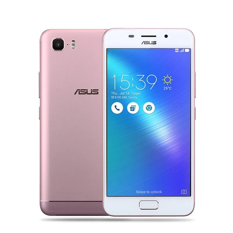 Pink Смартфон ASUS Zenfone 3s max, 5,2 дюймов, 3G Ram, Восьмиядерный процессор MT6750, Android 7,0, фронтальный сенсорный ID, 5000 мАч, 4G LTE, мобильный телефон - Цвет: Pink
