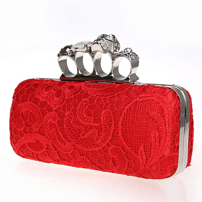 Женский кошелек с бриллиантами и черепами вечерние клатчи конверты украшением в